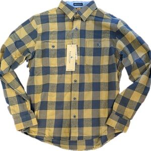 Tailor Vintage Yellow and Gray Plaid Shirt | Sz S | Brand New WT